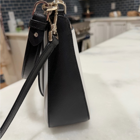 Kate Spade New York Beige Blush Pink & White Flap Crossbody Bag Like New - Picture 8 of 10